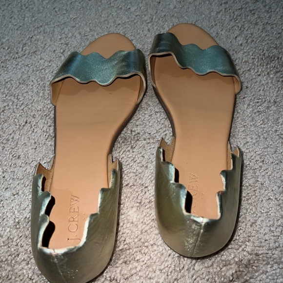 JCrew Gold Scallop Sandals - Picture 4 of 6